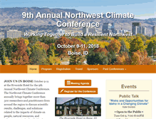Tablet Screenshot of pnwclimateconference.org